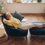 woman relaxing for mental health