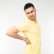 vecteezy brunette man pulled back muscle on a white studio background 70935289