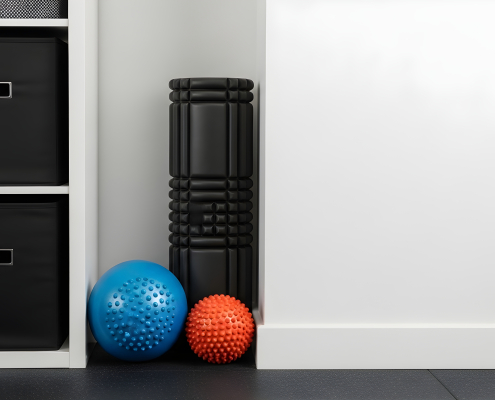 vecteezy recovery concept with buying foam rollers massage balls in home gym 70527414